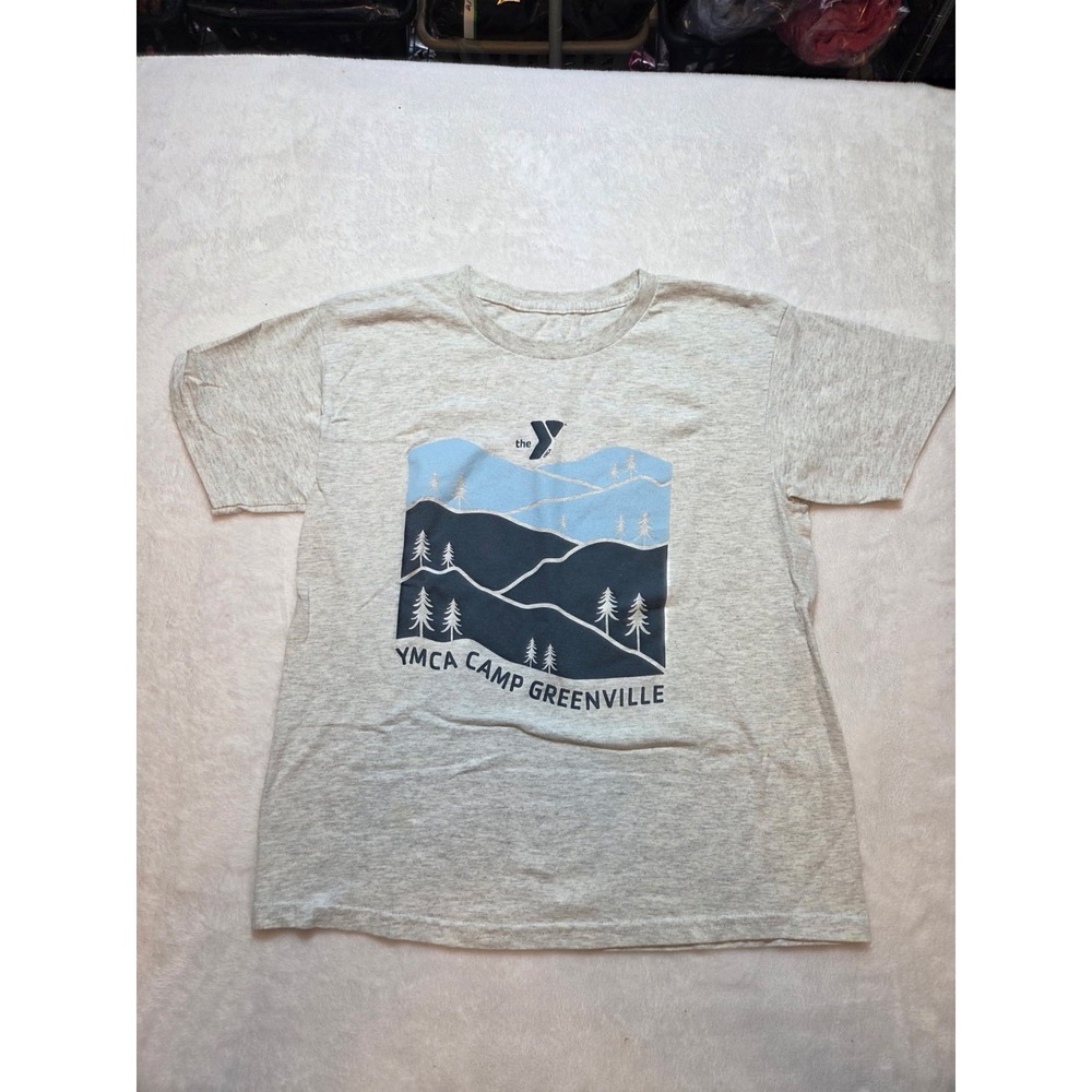 313 YMCA Camp Greenville T-Shirt Gray Heather Mountain Graphic Youth/Adult